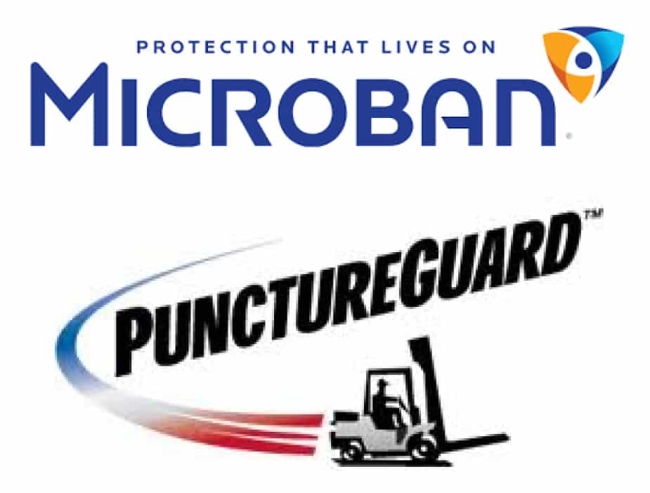 Microban and PunctureGuard logos