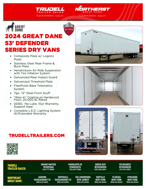 2024 Great Dane Defender Series Dry Vans Promotion